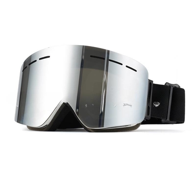 China Gafas de esquí UV400 Protección para esquí de nieve, snowboard Dual PC Double Mirror Gran cilindro de imán TPU flexible proveedor
