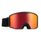 Gafas de esquí de doble cilindro de medio marco y de gran tamaño anti niebla gafas de montaña de color rojo brillante Tres capas de esponja y silicona proveedor