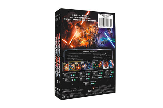La película de encargo de América de los sistemas de la caja del DVD las Guerras de las Galaxias de la serie completa sazona 1-9 proveedor