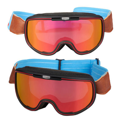 Esquí Google PC Mirror Lens Gafas de nieve dobles curvas con marco completo Gafas de equipo de esquí Gafas de esquí al aire libre doble antifo